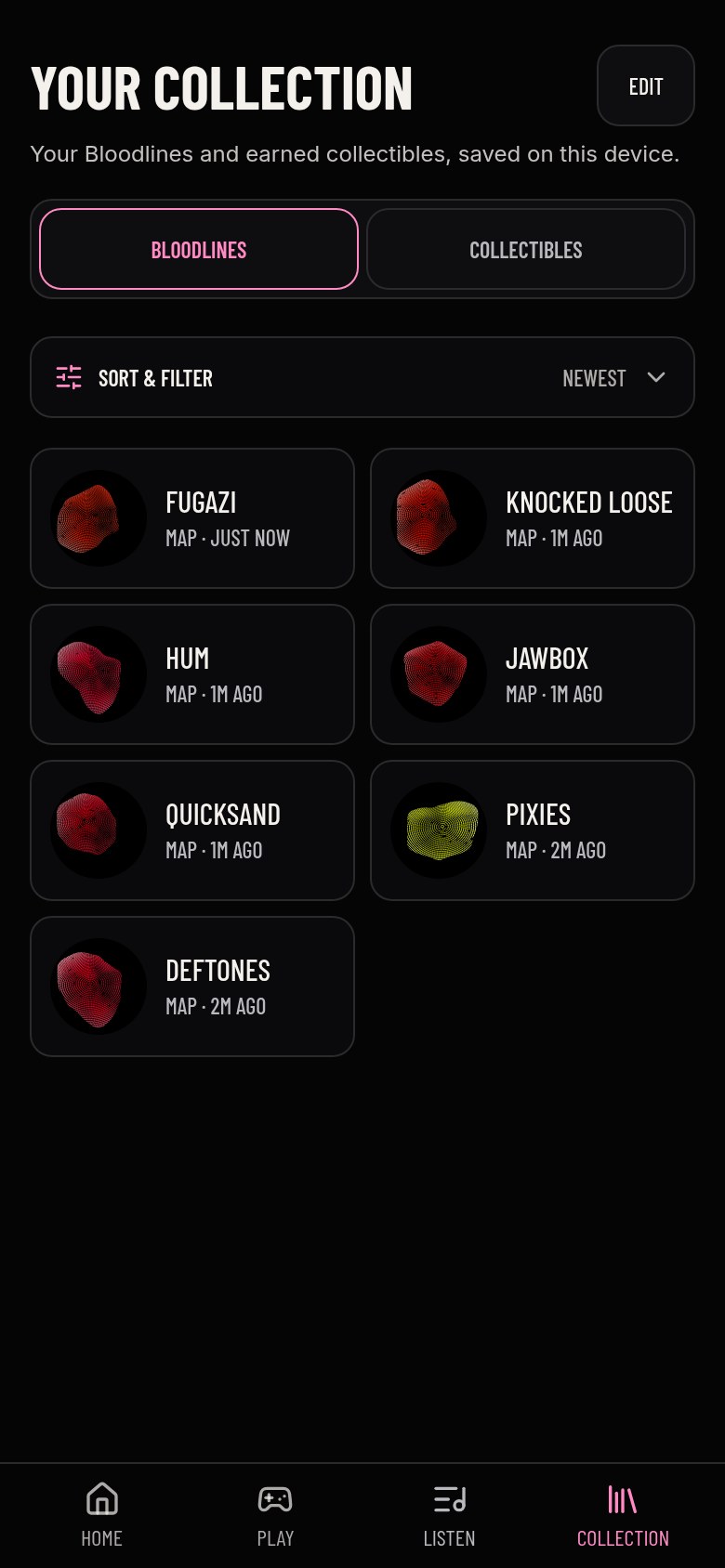 Every Bloodline you explore and every collectible you earn, saved on your phone.